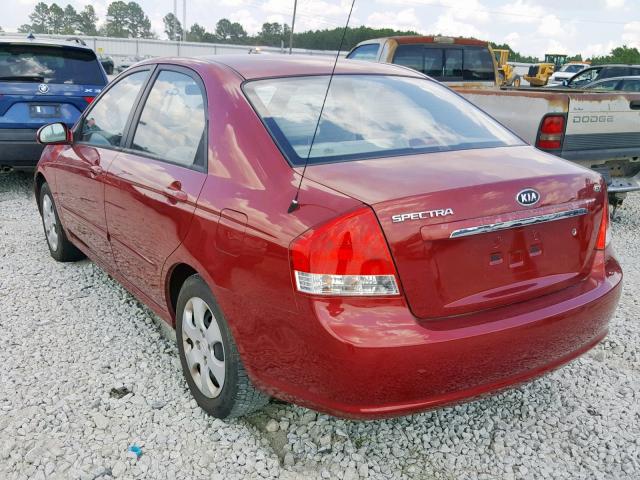 KNAFE121885556060 - 2008 KIA SPECTRA EX RED photo 3