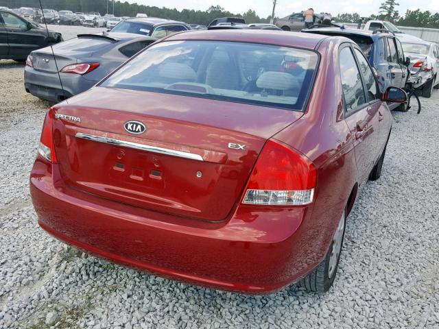 KNAFE121885556060 - 2008 KIA SPECTRA EX RED photo 4