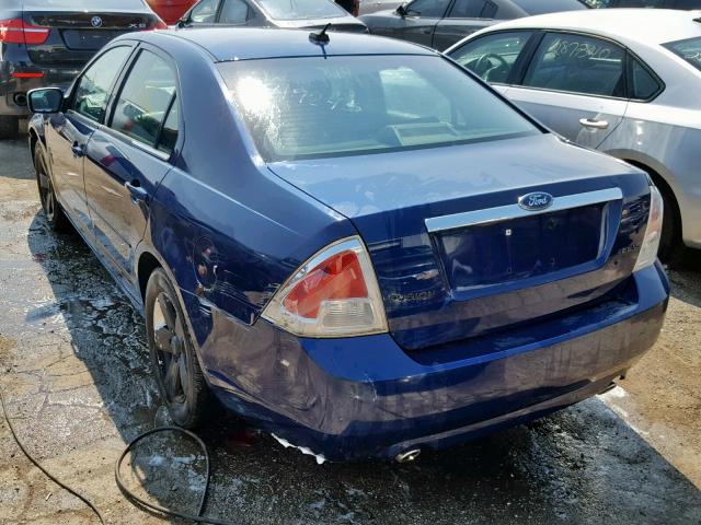 3FAHP08147R164752 - 2007 FORD FUSION SEL BLUE photo 3