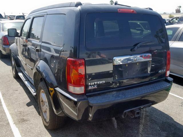 1D8GU58K17W609421 - 2007 DODGE NITRO SLT BLACK photo 3