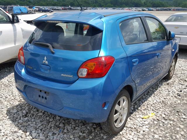 ML32A3HJ0FH039723 - 2015 MITSUBISHI MIRAGE DE BLUE photo 4