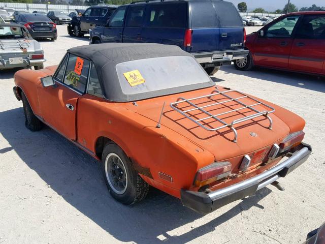 0000124CS20156741 - 1979 FIAT SPIDER ORANGE photo 3