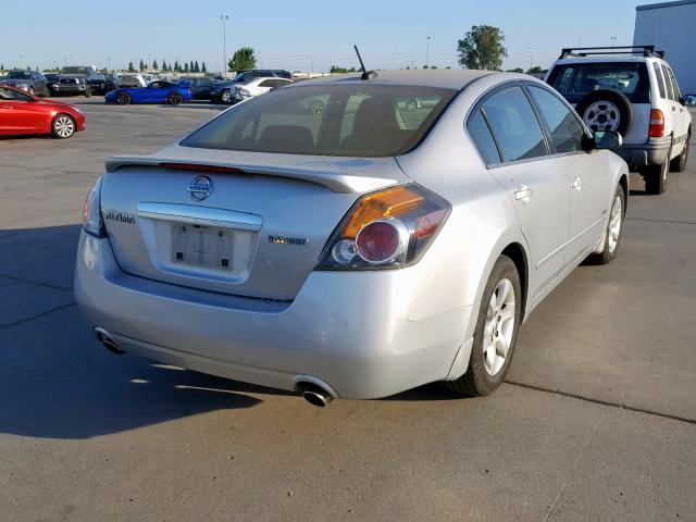 1N4CL21E38C119039 - 2008 NISSAN ALTIMA HYB SILVER photo 4