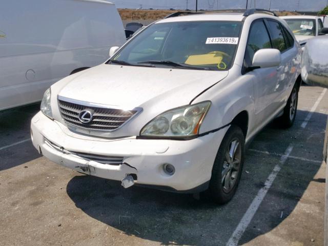 JTJGW31U172003078 - 2007 LEXUS RX 400H WHITE photo 2