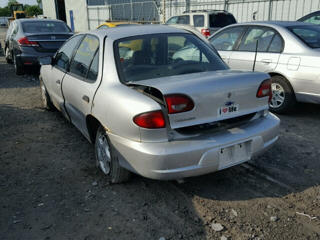 1G1JC524727415666 - 2002 CHEVROLET CAVALIER B SILVER photo 3