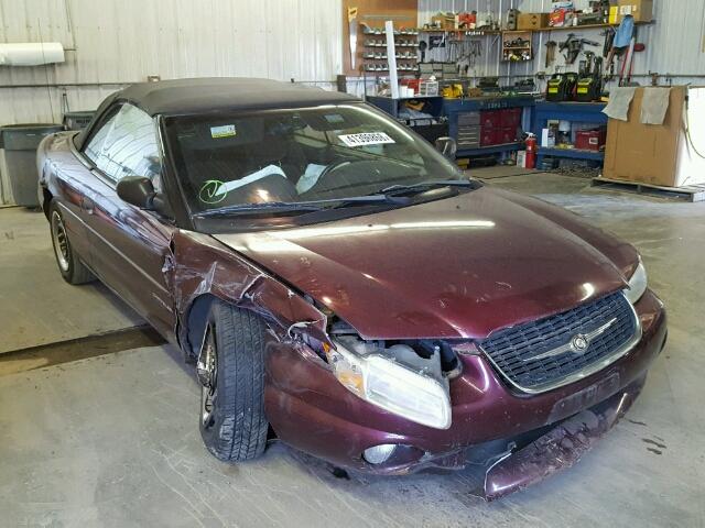 3C3EL45H0YT265488 - 2000 CHRYSLER SEBRING JX MAROON photo 1