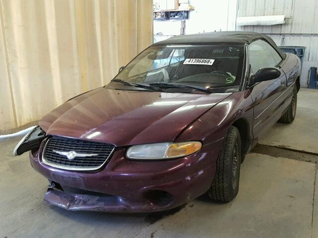 3C3EL45H0YT265488 - 2000 CHRYSLER SEBRING JX MAROON photo 2