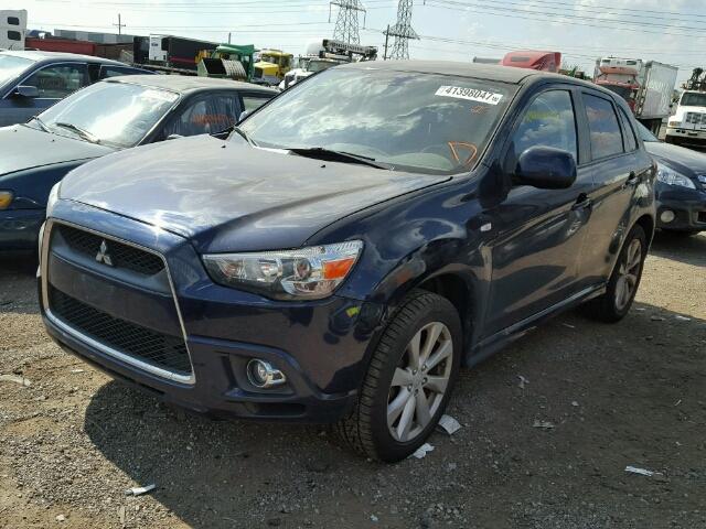 JA4AR4AU0CZ011982 - 2012 MITSUBISHI OUTLANDER BLUE photo 2