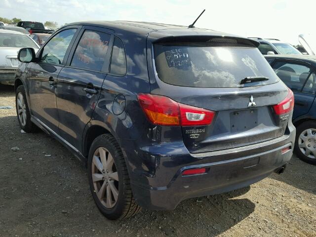 JA4AR4AU0CZ011982 - 2012 MITSUBISHI OUTLANDER BLUE photo 3