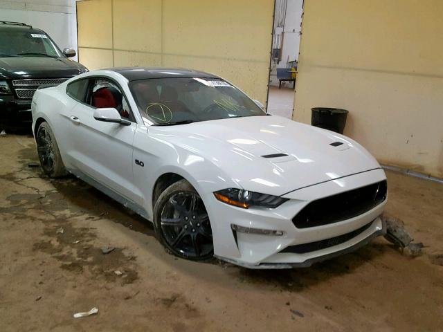 1FA6P8CF2K5115005 - 2019 FORD MUSTANG GT WHITE photo 1
