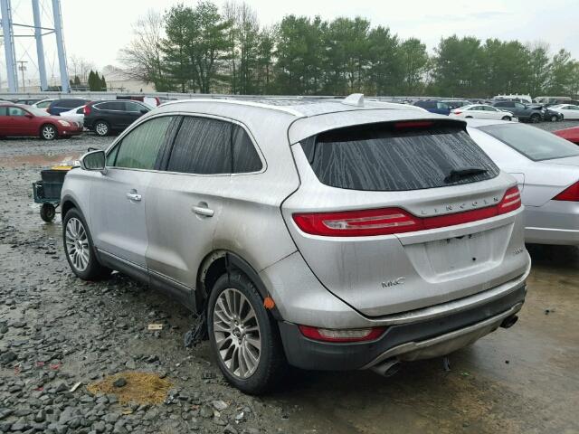 5LMCJ2A92FUJ12456 - 2015 LINCOLN MKC SILVER photo 3