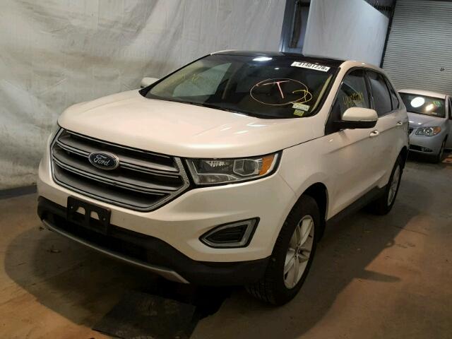 2FMPK4J91HBB86330 - 2017 FORD EDGE SEL WHITE photo 2