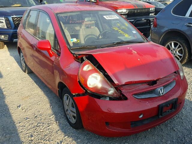 JHMGD37497S038546 - 2007 HONDA FIT RED photo 1