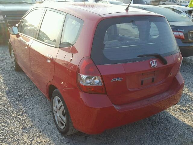 JHMGD37497S038546 - 2007 HONDA FIT RED photo 3