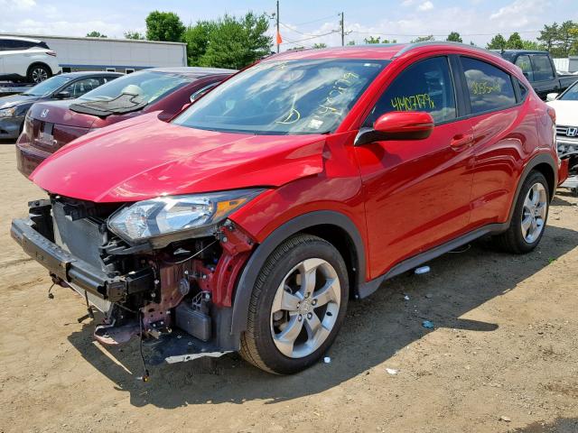 3CZRU6H73GM767164 - 2016 HONDA HR-V EXL RED photo 2