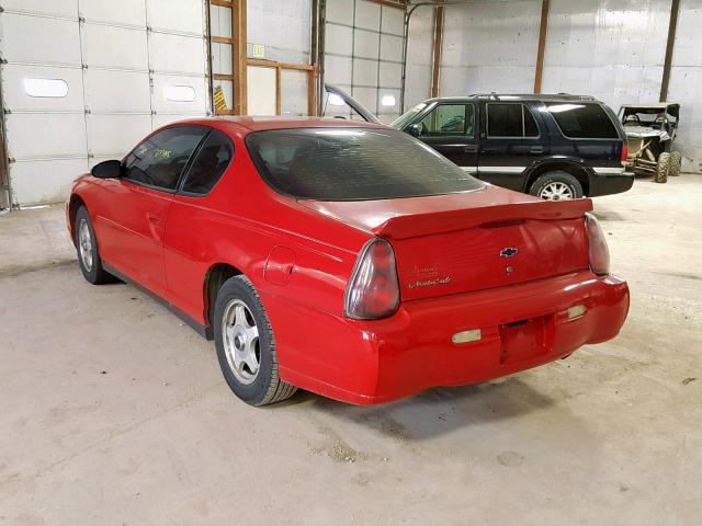 2G1WW12E149359000 - 2004 CHEVROLET MONTE CARL 红色 照片 3