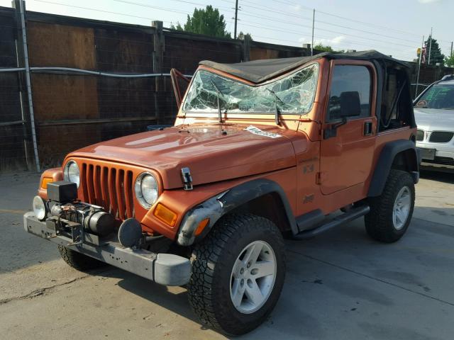 1J4FA39S62P708089 - 2002 JEEP WRANGLER / ORANGE photo 2