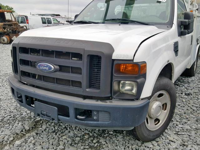 1FDWF30548EC94373 - 2008 FORD F350 SRW S WHITE photo 10