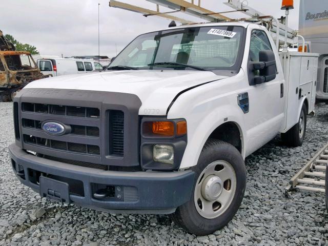 1FDWF30548EC94373 - 2008 FORD F350 SRW S WHITE photo 2