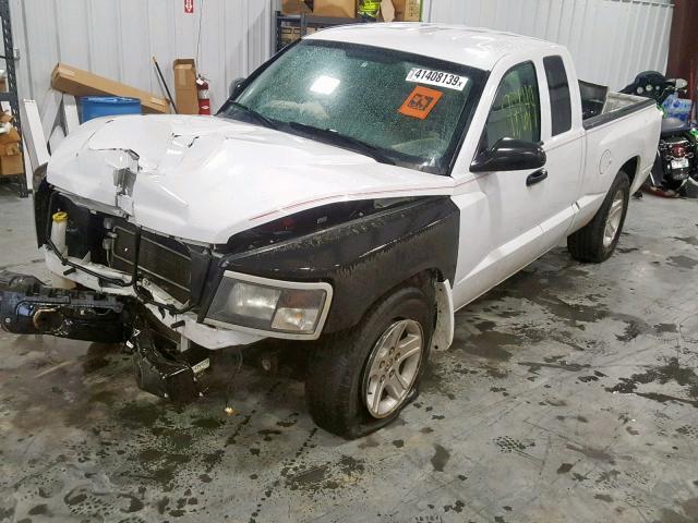 1D7CE3BK5AS221040 - 2010 DODGE DAKOTA SXT WHITE photo 2