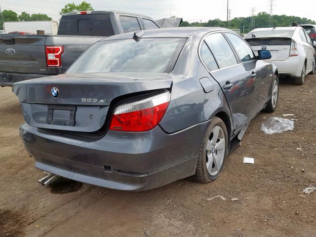WBANF33516CS35332 - 2006 BMW 525 XI GRAY photo 4