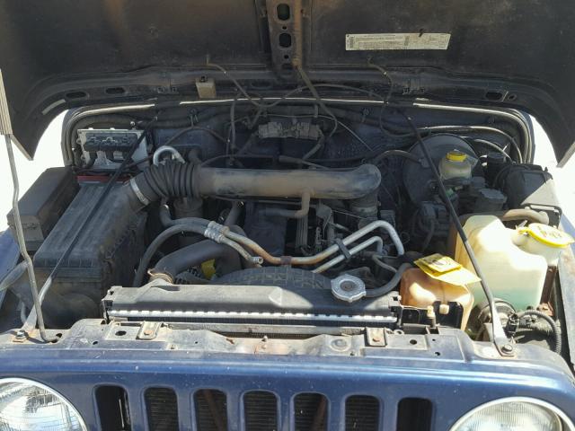 1J4FA49S71P374692 - 2001 JEEP WRANGLER / BLUE photo 7