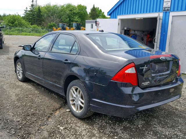 3FAHP0GA8BR175411 - 2011 FORD FUSION S BLACK photo 3