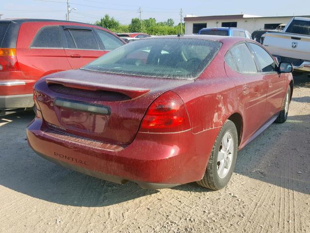2G2WP552781170776 - 2008 PONTIAC GRAND PRIX BURGUNDY photo 4