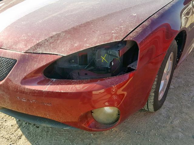 2G2WP552781170776 - 2008 PONTIAC GRAND PRIX BURGUNDY photo 9