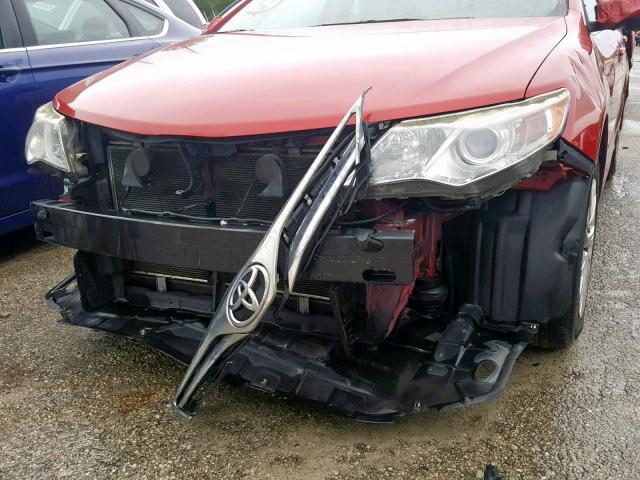 4T1BF1FK5CU501108 - 2012 TOYOTA CAMRY BASE BURGUNDY photo 9