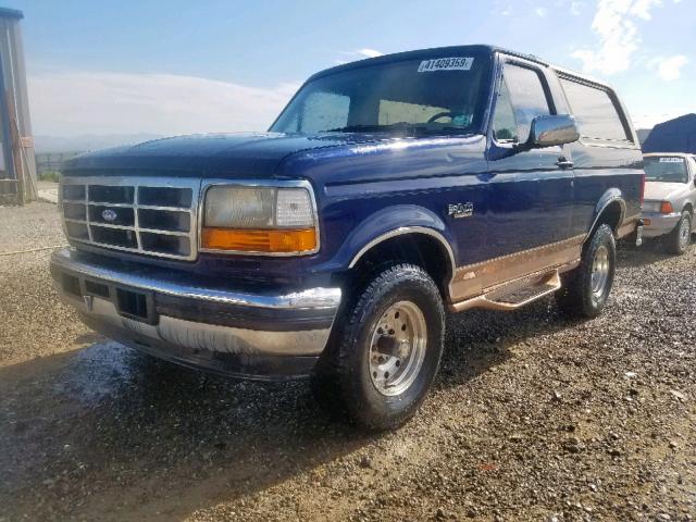 1FMEU15H3SLA36681 - 1995 FORD BRONCO U10 BLUE photo 2