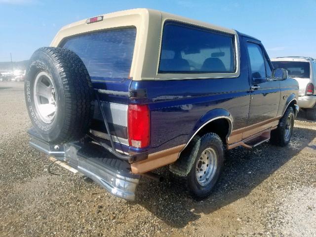 1FMEU15H3SLA36681 - 1995 FORD BRONCO U10 BLUE photo 4