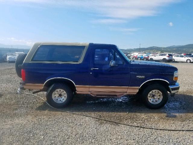 1FMEU15H3SLA36681 - 1995 FORD BRONCO U10 BLUE photo 9