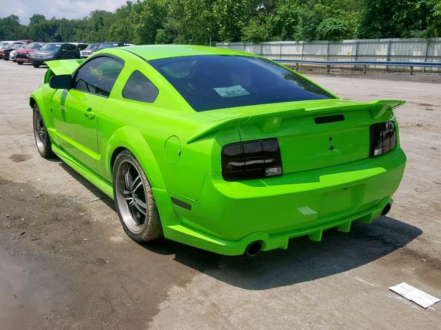 1ZVFT82H555109287 - 2005 FORD MUSTANG GT GREEN photo 3