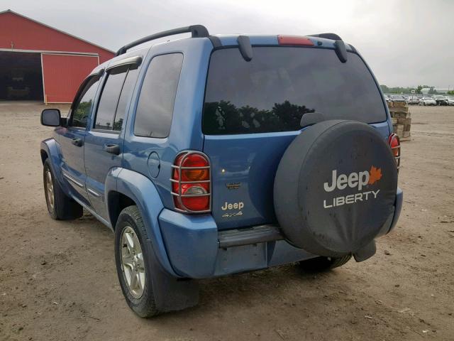 1J4GL58K24W237062 - 2004 JEEP LIBERTY LI BLUE photo 3