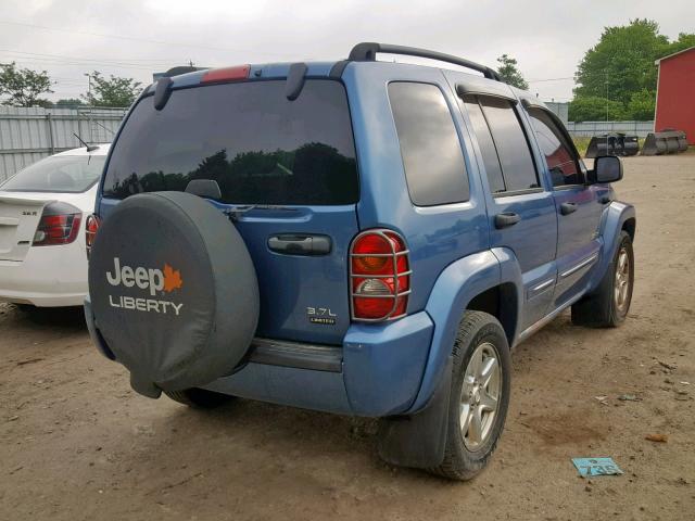 1J4GL58K24W237062 - 2004 JEEP LIBERTY LI BLUE photo 4