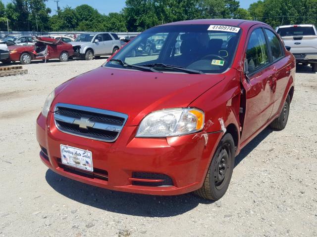 KL1TD5DE3AB120814 - 2010 CHEVROLET AVEO LS RED photo 2