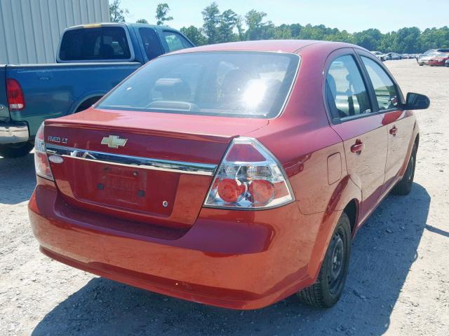 KL1TD5DE3AB120814 - 2010 CHEVROLET AVEO LS RED photo 4