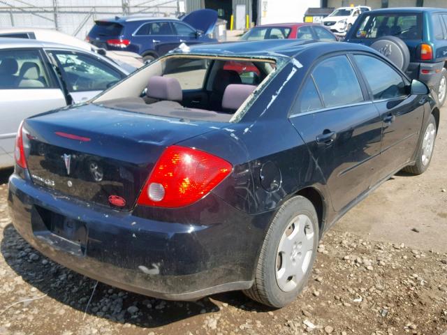 1G2ZF58B374268928 - 2007 PONTIAC G6 VALUE L BLACK photo 4