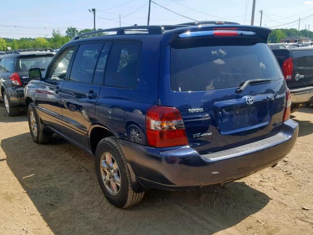 JTEEP21A770206300 - 2007 TOYOTA HIGHLANDER BLUE photo 3