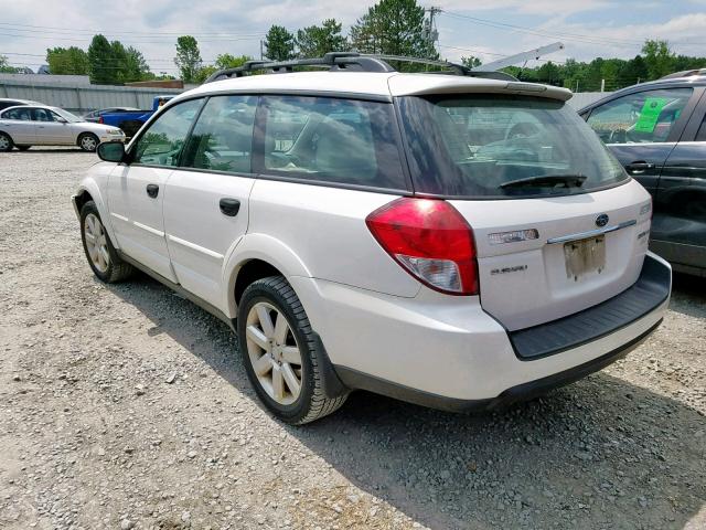 4S4BP61CX97310995 - 2009 SUBARU OUTBACK 2. WHITE photo 3