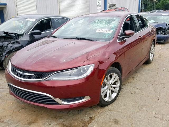 1C3CCCAB0GN137494 - 2016 CHRYSLER 200 LIMITE RED photo 2