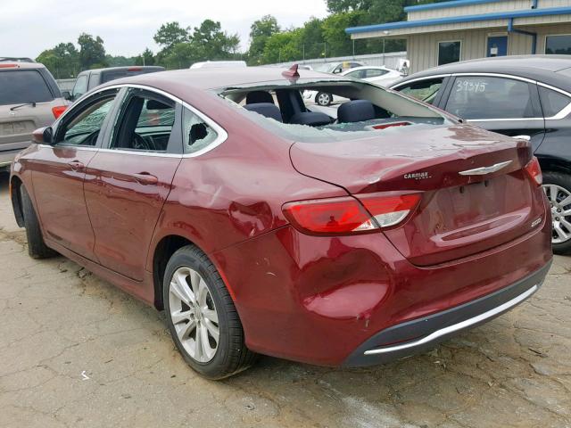 1C3CCCAB0GN137494 - 2016 CHRYSLER 200 LIMITE RED photo 3