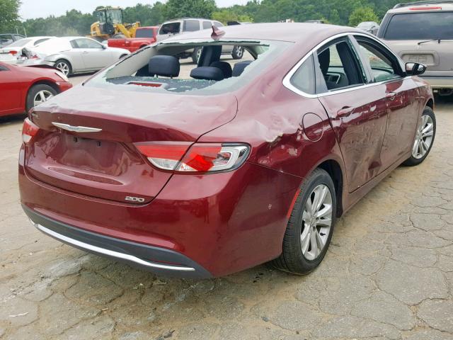 1C3CCCAB0GN137494 - 2016 CHRYSLER 200 LIMITE RED photo 4