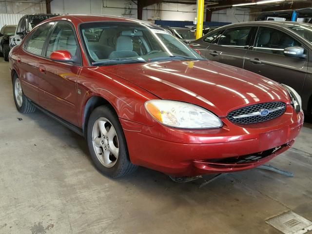 1FAFP55S2YA227876 - 2000 FORD TAURUS SES RED photo 1