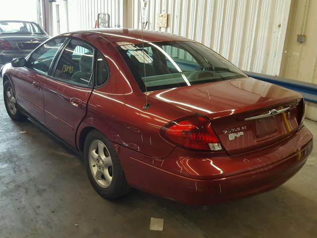 1FAFP55S2YA227876 - 2000 FORD TAURUS SES RED photo 3