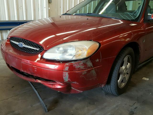 1FAFP55S2YA227876 - 2000 FORD TAURUS SES RED photo 9