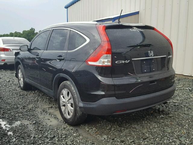 2HKRM4H7XDH632551 - 2013 HONDA CR-V EXL BLACK photo 3