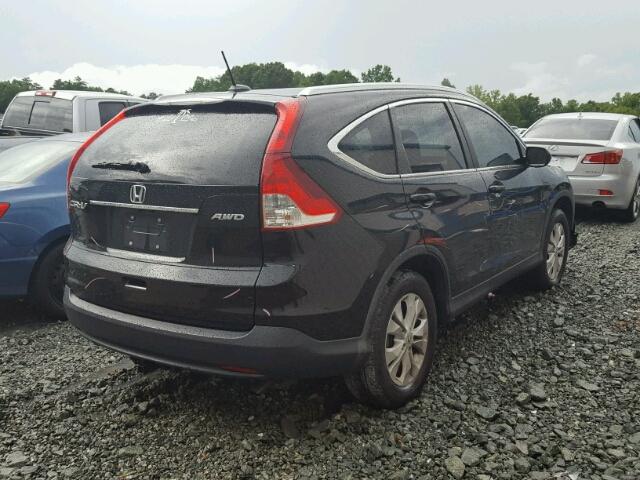 2HKRM4H7XDH632551 - 2013 HONDA CR-V EXL BLACK photo 4