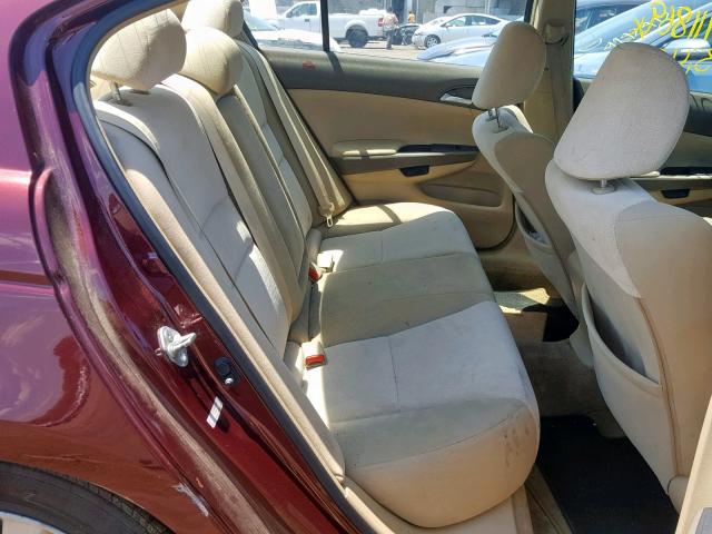 1HGCP26458A096679 - 2008 HONDA ACCORD LXP MAROON photo 6